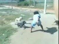 Blue power ranger battles a stray threat...