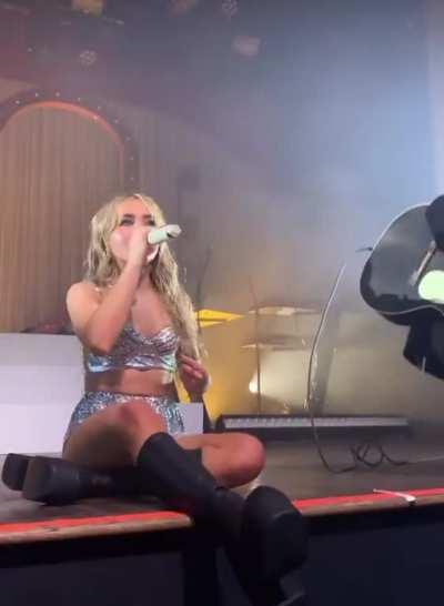 Silver look that gives us A lil peek at them panties 🤤🥵