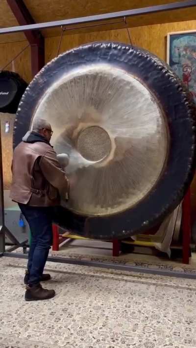 This Sound Made By This Giant Water Gong