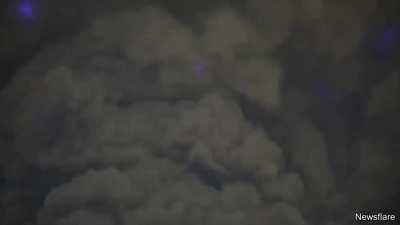 This lightning storm that happened in the Philippines during a volcanic eruption