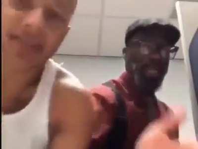 Live streamer tries to block elderly man from using the sink