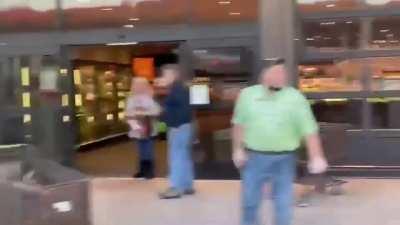 Multiple people seen walking out of an Oxford grocery store yesterday morning with shopping carts full of items they didn’t pay for