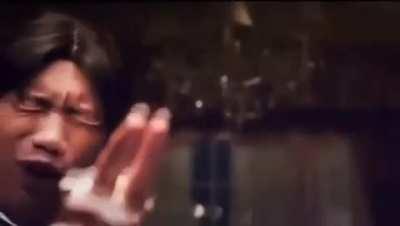 Alternate scene of tobey maguires entrance . But It would have been brutal and rated R so I see why they deleted it