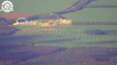 A UA Su-27 from the 39th tactical aviation brigade successfully engaged and destroyed a RU Sam system using a HARM missle while the aircraft was performing an escort role in a strike group.