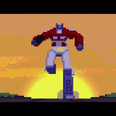 Optimus Prime Summer Retrowave