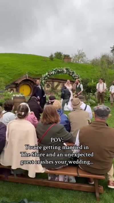 Elijah Wood crashing a wedding!