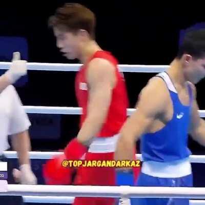 Kazakhstan against Korea in Olympic trials