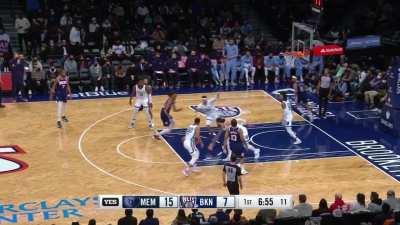 [Highlight] Kevin Durant gets the huge block on Jarrett Culver leading to a James Harden 3 at the other end