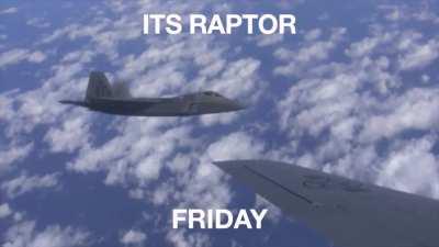 It's Raptor Friday my dud - wait wrong raptor