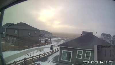 Crazy fast temperature drop in Denver