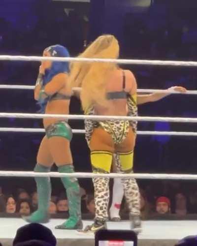 Carmella mocking Sasha Banks