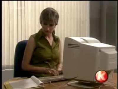 Typewriter user tries a Computer for the first time.