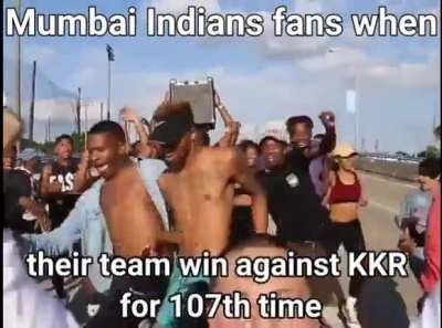 Mumbai Indians and kkr head 2 head is 22-6