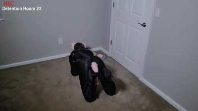 Needy little kitten bound and blindfolded for acting out