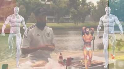 Leave my man alone! He just wanted to grill in peace!