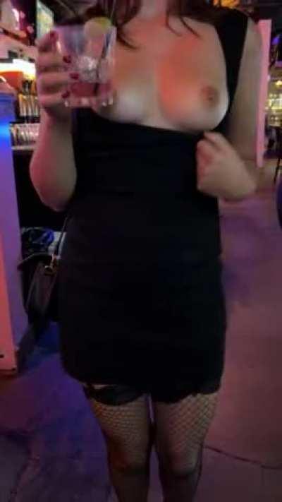 I don't wear panties so I can sneak in flashes wherever I go [GIF]