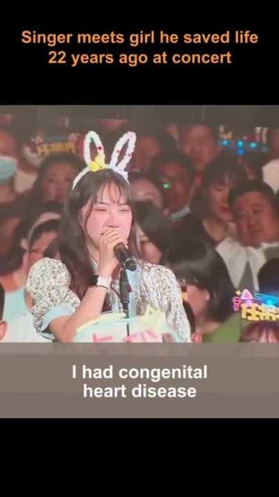 Chinese girl says thank you to a Singer that saved her life