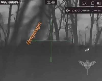 work of a UKR sniper of the 231st Dnipro battalion of the TrO. This is not the first video where we see his professional work.