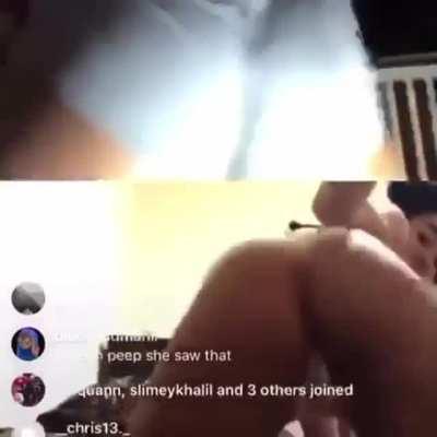 Thick ebonies twerking on ig live