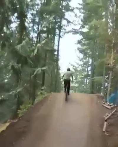 Whew.. Gravity had other plans for him.