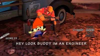 Parappa meets the engineer