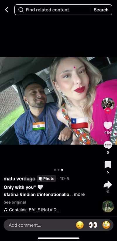 Chilean girl loves her American Indian boyfriend      🇮🇳 🇨🇱 IMLF