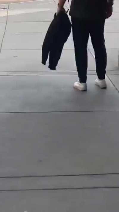 Drug Money Robbery? Road Rage? Whatever it was it made it onto the sidewalk. Happened in NYC an hour ago.