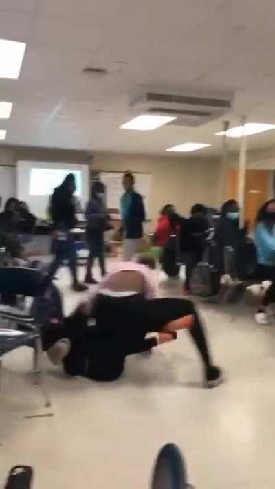 How strong is this girl. She flipped the other girl