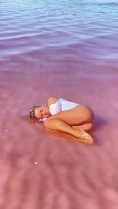pink salt lake
