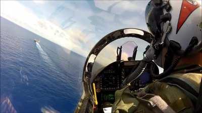 Landing on aircraft carrier