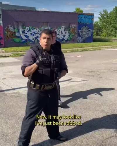 Survival training in an armed robbery situation