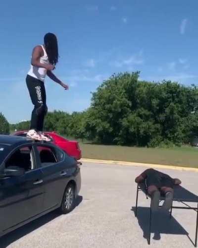 Frog splash from the top