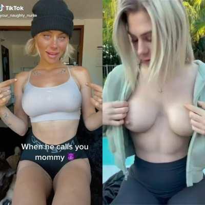 Blonde Tattoo TikTok Titty Drop Porn GIF by badharleybad