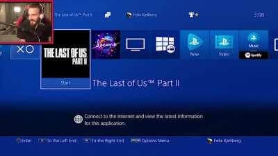 Pewds having a mental breakdown while playing TLOU 2.