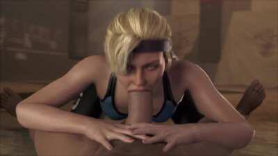 Cassie Cage sucking dick (leeteRR, Audio by Evilaudio)