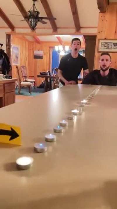 Candle blowing contest
