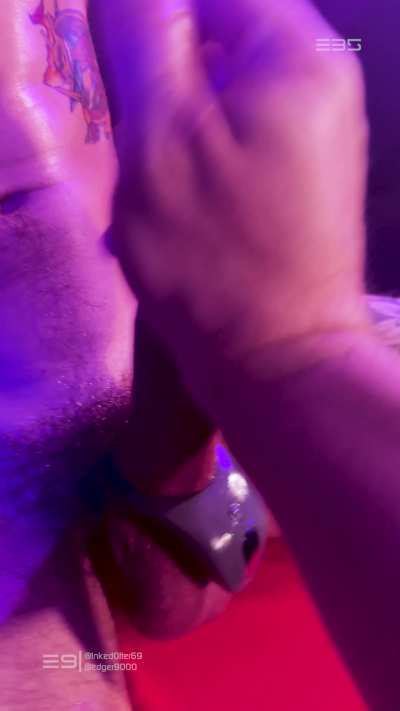 Guy 35 - Triple Cumshot - Twink with a Big Uncut Cock Cums 3 Times from Being Edged for Over an hour