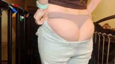 Found these pre-pandemic pants at the bottom of a drawer, the only jeans I still own. 🥲