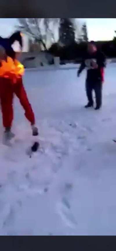 WCGW jumping on a table that’s on fire