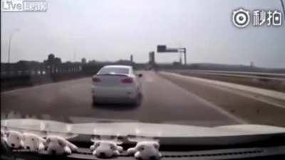 Trying to block a car