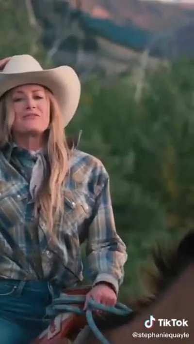 Trying to introduce herself.