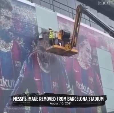 Messi’s image removed from Barcelona Stadium