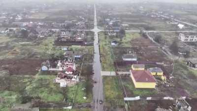 The village of Posad-Pokrovs’ke, destroyed by 95 percent. Before the war, it was one of the most picturesque and prosperous villages of Kherson region