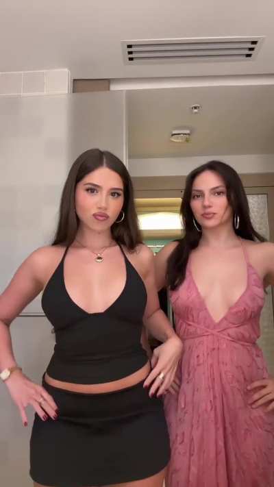 Little peek behind the see thru dress!