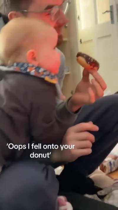 Father's reaction tells me this has happened before many times...