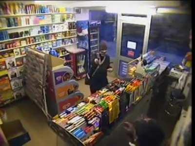 Robbing store with crossbow