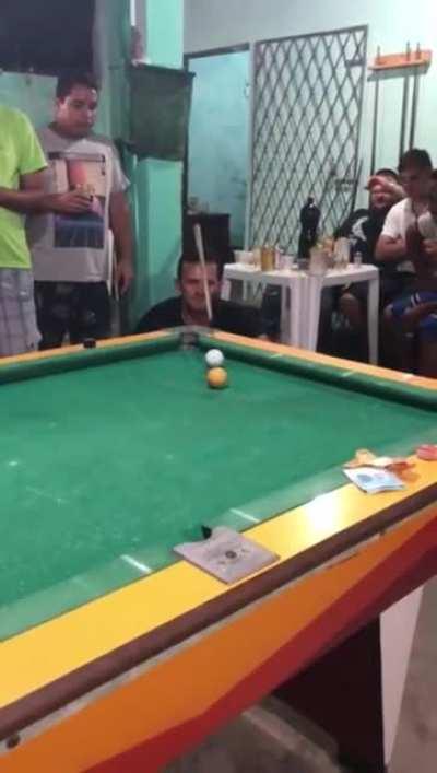 Innovative way to play pool