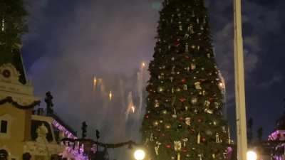 The fireworks show down on Main Street USA.