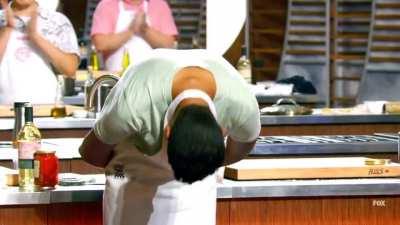 Gordon Ramsey sends a 19yr old contestant to culinary school.