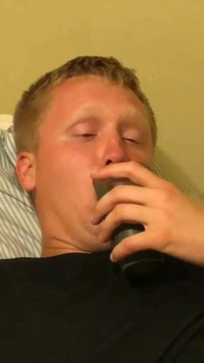 This dude was so zooted he had to chew water